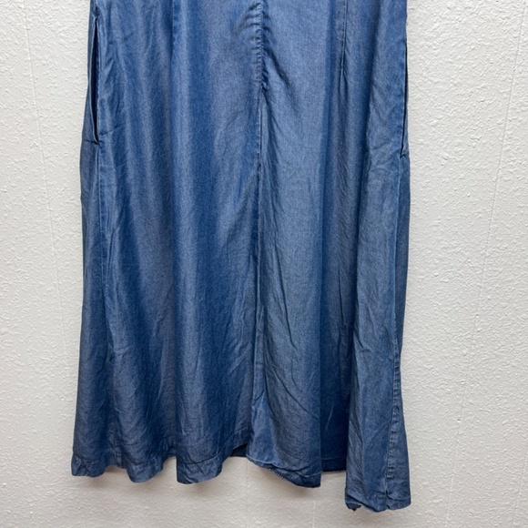 Banana Republic HighWaist Chambray Cottagecore Cut Out Midi Dress Womens Size 2 - Picture 9 of 11